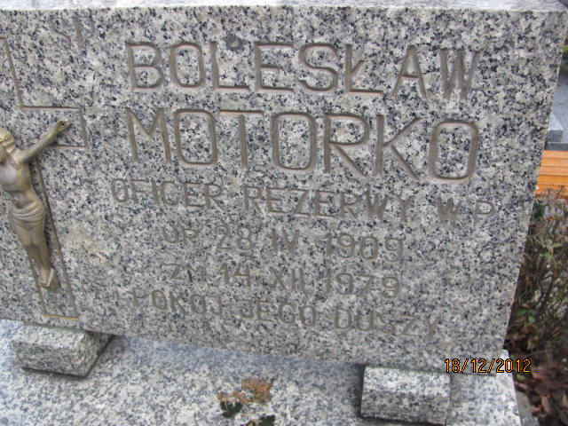 Bolesław Motorko 1909 Złotoryja - Grobonet - Wyszukiwarka osób pochowanych