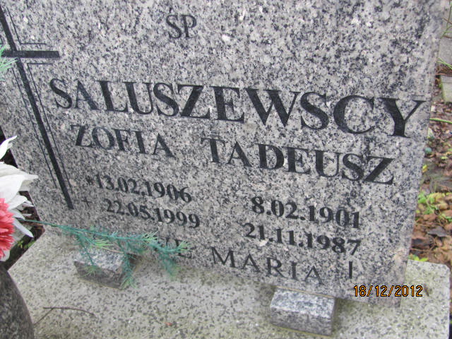 Tadeusz Saluszewski 1901 Złotoryja - Grobonet - Wyszukiwarka osób pochowanych