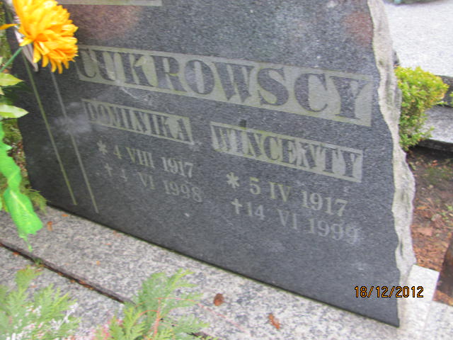 Wincenty Cukrowski 1917 Złotoryja - Grobonet - Wyszukiwarka osób pochowanych