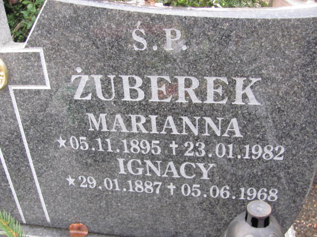 Ignacy Żuberek 1887 Złotoryja - Grobonet - Wyszukiwarka osób pochowanych
