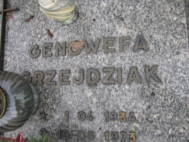 Genowefa Grzejdziak 1934 Złotoryja - Grobonet - Wyszukiwarka osób pochowanych