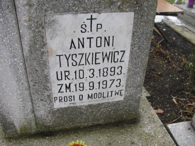 Antoni Tyszkiewicz 1893 Złotoryja - Grobonet - Wyszukiwarka osób pochowanych