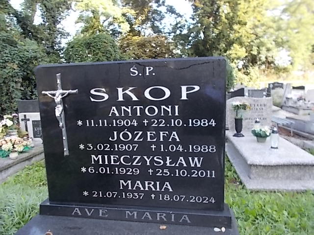 Józefa Skop 1907 Złotoryja - Grobonet - Wyszukiwarka osób pochowanych