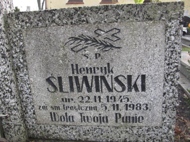 Henryk Śliwiński 1945 Złotoryja - Grobonet - Wyszukiwarka osób pochowanych