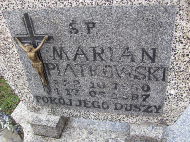 Marian Piątkowski 1950 Złotoryja - Grobonet - Wyszukiwarka osób pochowanych
