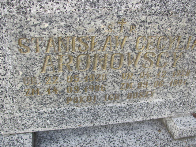 Stanisław Aronowski 1928 Złotoryja - Grobonet - Wyszukiwarka osób pochowanych