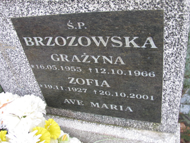 Grażyna Brzozowska 1955 Złotoryja - Grobonet - Wyszukiwarka osób pochowanych