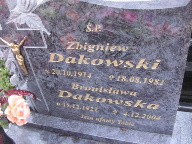 Bronisława Dakowska 1921 Złotoryja - Grobonet - Wyszukiwarka osób pochowanych