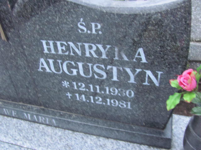 Henryka Augustyn 1930 Złotoryja - Grobonet - Wyszukiwarka osób pochowanych