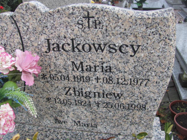 Maria Jackowska 1919 Złotoryja - Grobonet - Wyszukiwarka osób pochowanych