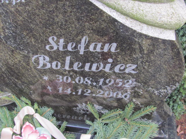 Stefan Bolewicz 1952 Złotoryja - Grobonet - Wyszukiwarka osób pochowanych