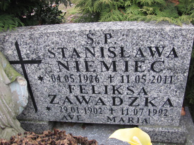 Feliksa Zawadzka 1902 Złotoryja - Grobonet - Wyszukiwarka osób pochowanych