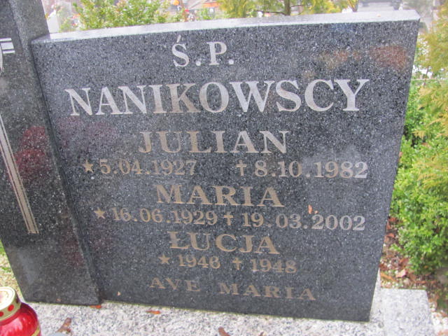 Julian Nanikowski 1927 Złotoryja - Grobonet - Wyszukiwarka osób pochowanych