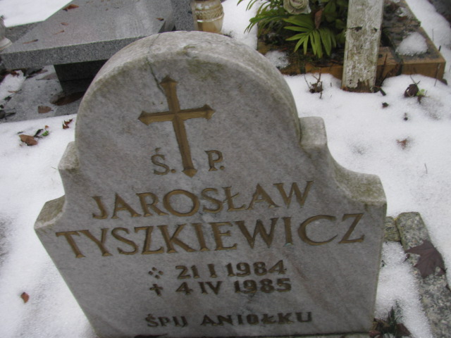 Jarosław Tyszkiewicz 1984 Złotoryja - Grobonet - Wyszukiwarka osób pochowanych