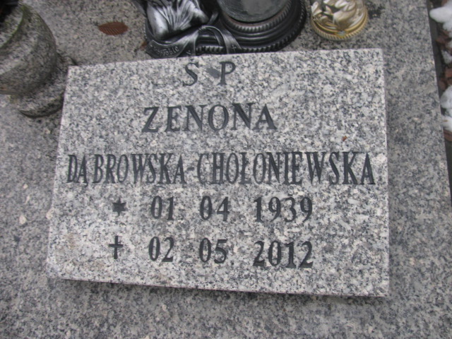 Zenona Dąbrowska Chołoniewska 1939 Złotoryja - Grobonet - Wyszukiwarka osób pochowanych