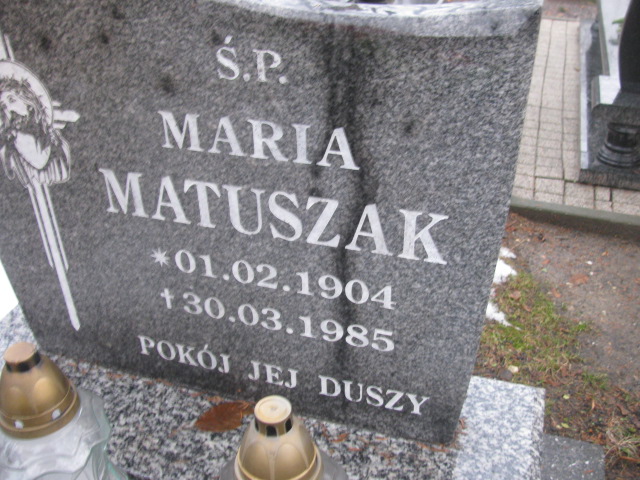 Maria Matuszak 1904 Złotoryja - Grobonet - Wyszukiwarka osób pochowanych
