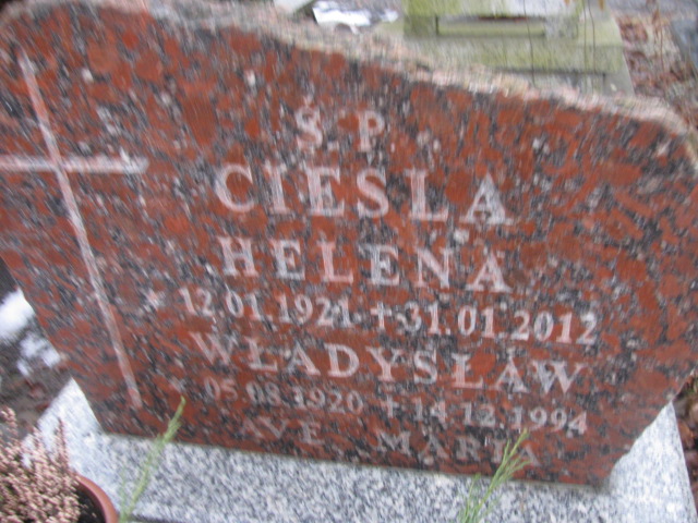 Władysław Cieśla 1920 Złotoryja - Grobonet - Wyszukiwarka osób pochowanych
