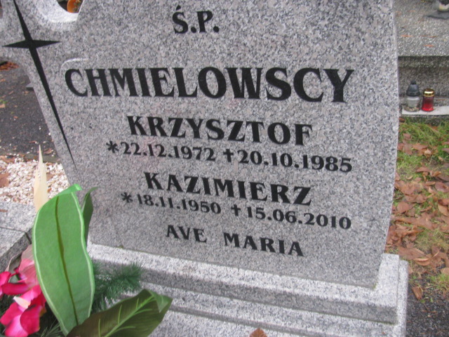 Kazimierz Chmielowski 1950 Złotoryja - Grobonet - Wyszukiwarka osób pochowanych