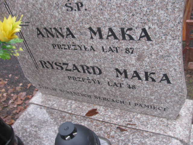 Anna Mąka 1919 Złotoryja - Grobonet - Wyszukiwarka osób pochowanych