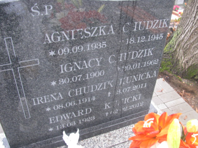 Ignacy Chudzik 1900 Złotoryja - Grobonet - Wyszukiwarka osób pochowanych