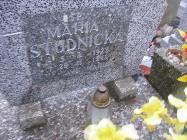 Maria Studnicka 1923 Złotoryja - Grobonet - Wyszukiwarka osób pochowanych