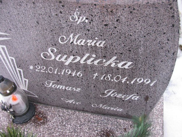 Józefa Suplicka 1905 Złotoryja - Grobonet - Wyszukiwarka osób pochowanych
