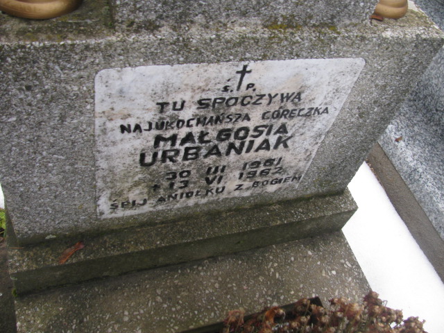 Małgorzata Urbaniak 1961 Złotoryja - Grobonet - Wyszukiwarka osób pochowanych