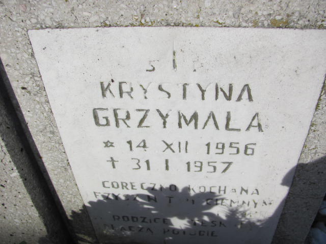 Krystyna Grzymała 1956 Złotoryja - Grobonet - Wyszukiwarka osób pochowanych