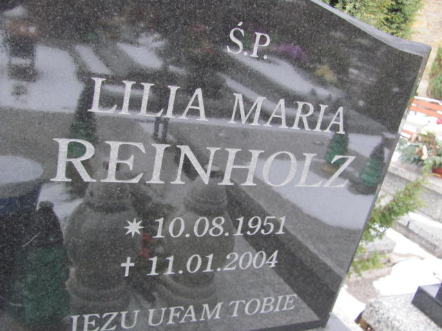 Lilia Maria Reinholz 1951 Złotoryja - Grobonet - Wyszukiwarka osób pochowanych