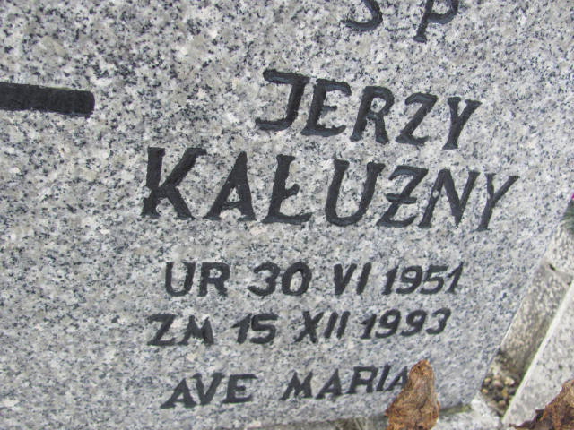 Jerzy Kałużny 1951 Złotoryja - Grobonet - Wyszukiwarka osób pochowanych