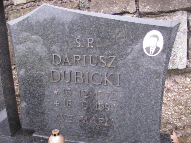 Dariusz Dubicki 1972 Złotoryja - Grobonet - Wyszukiwarka osób pochowanych