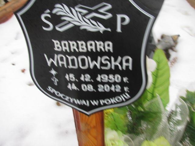 Barbara Wadowska 1950 Złotoryja - Grobonet - Wyszukiwarka osób pochowanych