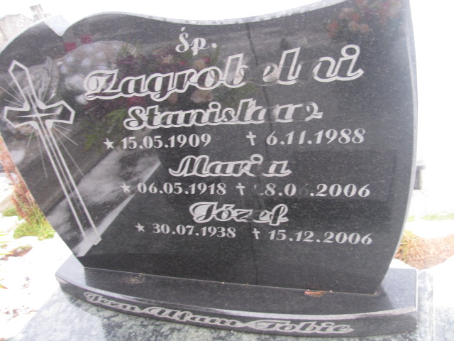 Józef Zagrobelny 1938 Złotoryja - Grobonet - Wyszukiwarka osób pochowanych